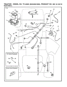 Electrical parts for Husqvarna Front-Engine Lawn Tractor 96043031000 from AppliancePartsPros.com