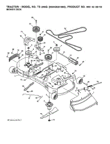 Mower Deck parts for Husqvarna Front-Engine Lawn Tractor 96043031000 from AppliancePartsPros.com