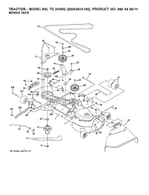 Mower Deck parts for Husqvarna Front-Engine Lawn Tractor 96043031100 from AppliancePartsPros.com