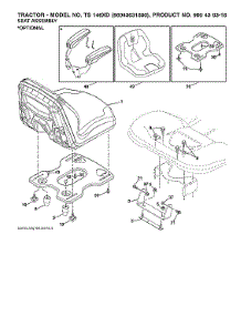 Seat Assy parts for Husqvarna Front-Engine Lawn Tractor 96043031600 from AppliancePartsPros.com