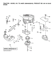 Engine parts for Husqvarna Front-Engine Lawn Tractor 96043032000 from AppliancePartsPros.com