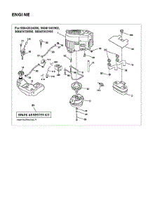 Engine parts for Husqvarna Front-Engine Lawn Tractor 96043032100 from AppliancePartsPros.com