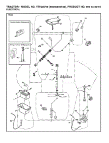 Electrical parts for Husqvarna Front-Engine Lawn Tractor 96045006100 from AppliancePartsPros.com