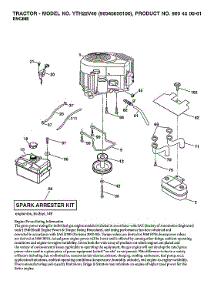Engine parts for Husqvarna Front-Engine Lawn Tractor 96045006100 from AppliancePartsPros.com