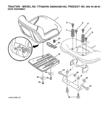 Seat Assembly parts for Husqvarna Front-Engine Lawn Tractor 96045006100 from AppliancePartsPros.com
