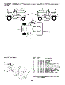 Decals parts for Husqvarna Front-Engine Lawn Tractor 96045006100 from AppliancePartsPros.com