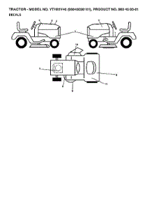Decals parts for Husqvarna Front-Engine Lawn Tractor 96045006101 from AppliancePartsPros.com