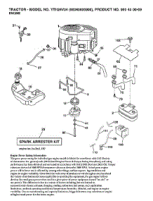 Engine parts for Husqvarna Front-Engine Lawn Tractor 96045006900 from AppliancePartsPros.com