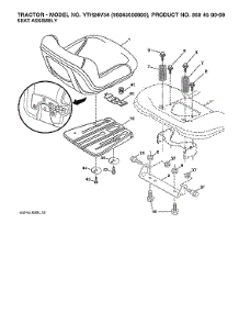 Seat Assy parts for Husqvarna Front-Engine Lawn Tractor 96045006900 from AppliancePartsPros.com