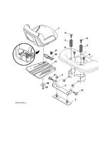 Seat parts for Ariens Front-Engine Lawn Tractor 96046000300 from AppliancePartsPros.com
