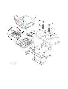 Seat parts for Ariens Front-Engine Lawn Tractor 96046000400 from AppliancePartsPros.com