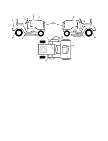 Decals parts for Ariens Front-Engine Lawn Tractor 96046000400 from AppliancePartsPros.com