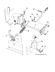 Mower Lift parts for Poulan Front-Engine Lawn Tractor 96046000800-2007 from AppliancePartsPros.com