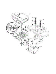 Seat parts for Ariens Front-Engine Lawn Tractor 96046001800 from AppliancePartsPros.com