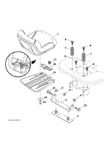 Seat parts for Ariens Front-Engine Lawn Tractor 96046005400 from AppliancePartsPros.com