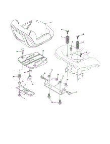 Seat parts for Poulan Front-Engine Lawn Tractor 96046007500 from AppliancePartsPros.com