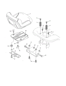 Seat parts for Poulan Front-Engine Lawn Tractor 96046007700 from AppliancePartsPros.com