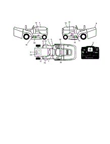 Decals parts for Rally Front-Engine Lawn Tractor 96061013000 from AppliancePartsPros.com