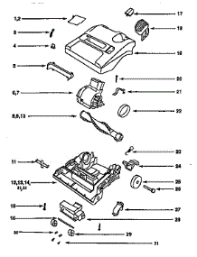 Hood parts for Eureka Upright Vacuum 9606BT from AppliancePartsPros.com