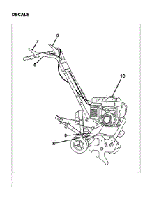 Decals parts for Husqvarna Front-Tine Tiller 96083001100 from AppliancePartsPros.com