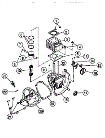 Cylinder And Crankcase Assembly parts for Ryobi Gas Line Trimmer 960R from AppliancePartsPros.com