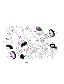 Engine / Housing / Handle parts for Southern States Gas Walk-Behind Mower 96122000701 from AppliancePartsPros.com