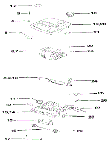 Hood & Base parts for Eureka Upright Vacuum 9615A/AT from AppliancePartsPros.com