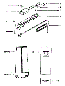 Handle And Bag Housing parts for Eureka Upright Vacuum 9615D/DT from AppliancePartsPros.com