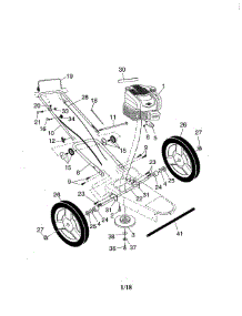 Engine / Handle / Wheels parts for Husqvarna Gas Line Trimmer 96175000202 from AppliancePartsPros.com