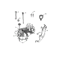 Engine Assembly parts for Poulan Gas Snowblower 96182001701 from AppliancePartsPros.com