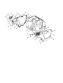 Shroud Assembly / Plenum parts for Poulan Gas Snowblower 96182001702 from AppliancePartsPros.com