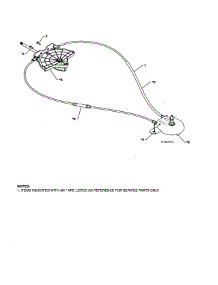 Lever / Cable Rotator parts for Poulan Gas Snowblower 96192002900 from AppliancePartsPros.com