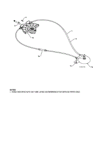 Lever / Cable Rotator parts for Poulan Gas Snowblower 96192003700 from AppliancePartsPros.com