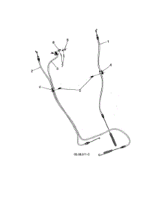 Cable Control Drive & Auger parts for Poulan Gas Snowblower 96192009003 from AppliancePartsPros.com