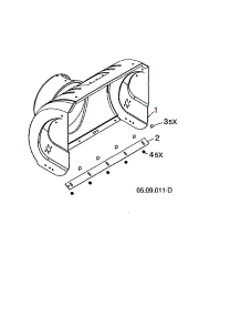 Auger Housing parts for Poulan Gas Snowblower 96192009102 from AppliancePartsPros.com