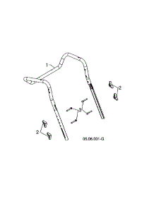 Upper Handle parts for Poulan Gas Snowblower 96192009102 from AppliancePartsPros.com