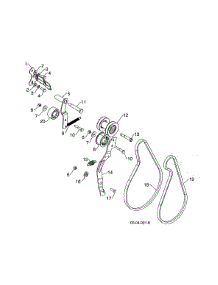 Pulley / Belts / Arm Idler parts for Husqvarna Gas Snowblower 96193009604 from AppliancePartsPros.com