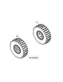 Wheels parts for Husqvarna Gas Snowblower 96193009604 from AppliancePartsPros.com