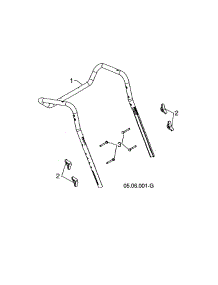 Upper Handle parts for Husqvarna Gas Snowblower 96193009605 from AppliancePartsPros.com