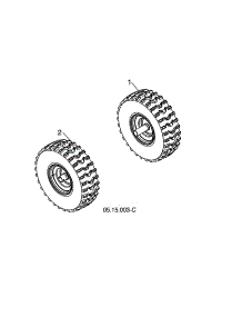 Wheels parts for Husqvarna Gas Snowblower 96193009705 from AppliancePartsPros.com