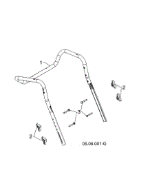 Upper Handle parts for Husqvarna Gas Snowblower 96193012204 from AppliancePartsPros.com