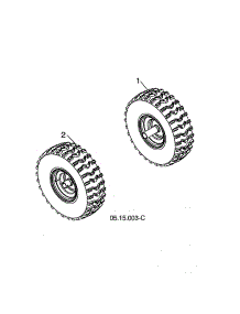 Wheels parts for Husqvarna Gas Snowblower 96193012204 from AppliancePartsPros.com