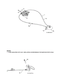 Lever / Cable Rotator / Steer Cable parts for Poulan Gas Snowblower 96195001800 from AppliancePartsPros.com