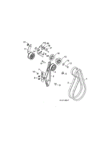 Impeller & Traction Belts parts for Poulan Gas Snowblower 96195001800 from AppliancePartsPros.com