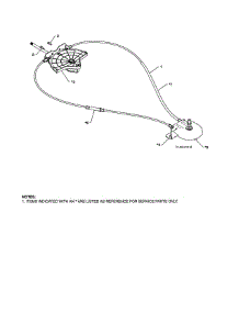 Lever / Cable Rotator parts for Poulan Gas Snowblower 96198004302 from AppliancePartsPros.com