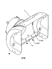 Auger Housing parts for Poulan Gas Snowblower 96198004600 from AppliancePartsPros.com