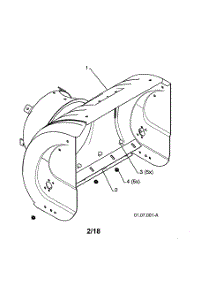 Auger Housing parts for Poulan Gas Snowblower 96198004601 from AppliancePartsPros.com