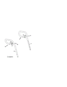 Handles parts for Poulan Gas Snowblower 96198004603 from AppliancePartsPros.com