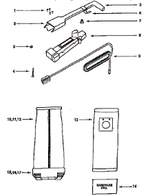 Handle And Bag Housing parts for Eureka Upright Vacuum 9620DT from AppliancePartsPros.com