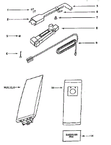 Handle And Bag Housing parts for Eureka Upright Vacuum 9621ATH from AppliancePartsPros.com